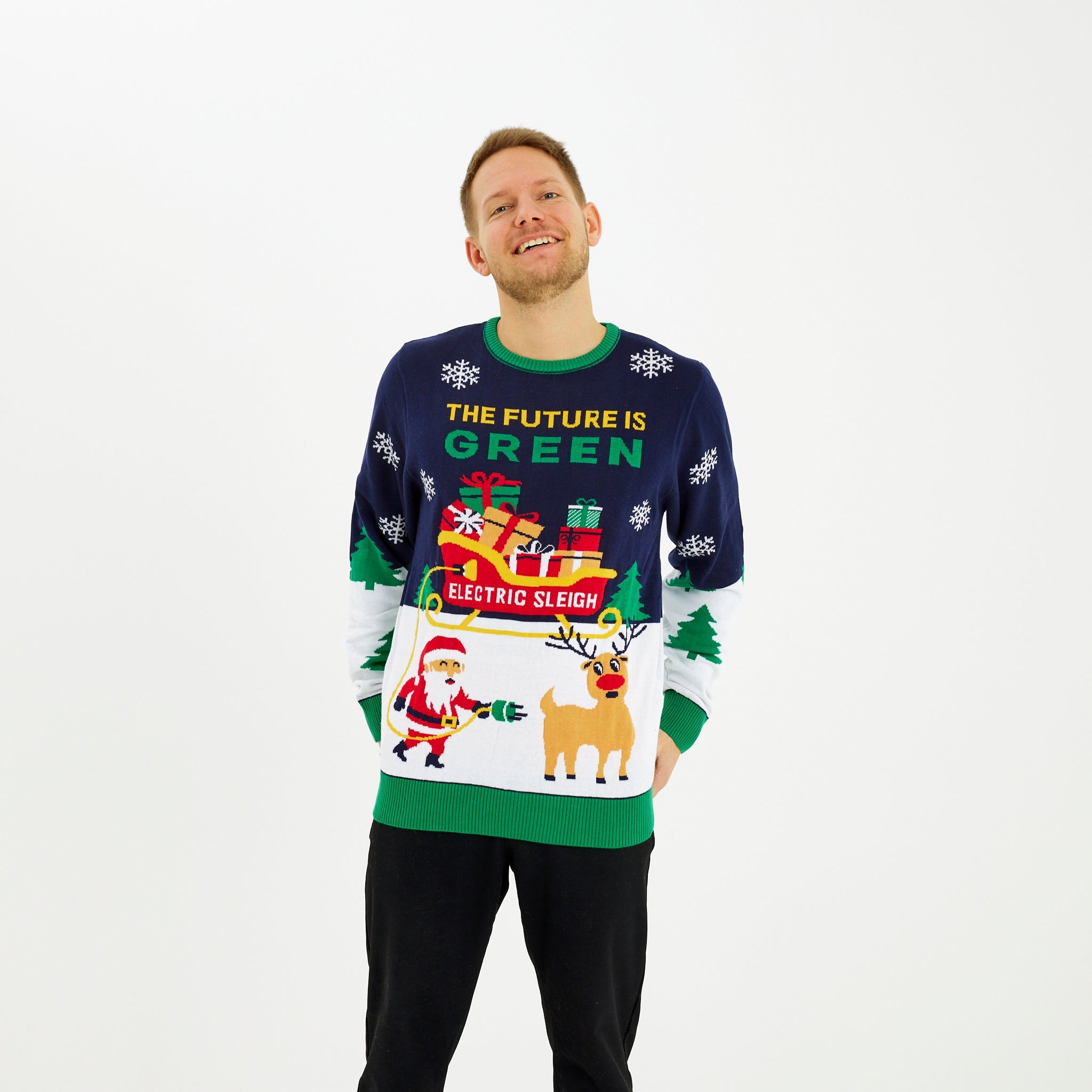 The Electric Christmas Sweater - Heren.